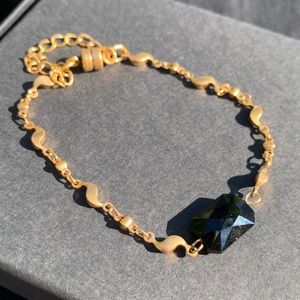 Alex and Ani magnetic chain bracelet with crystal